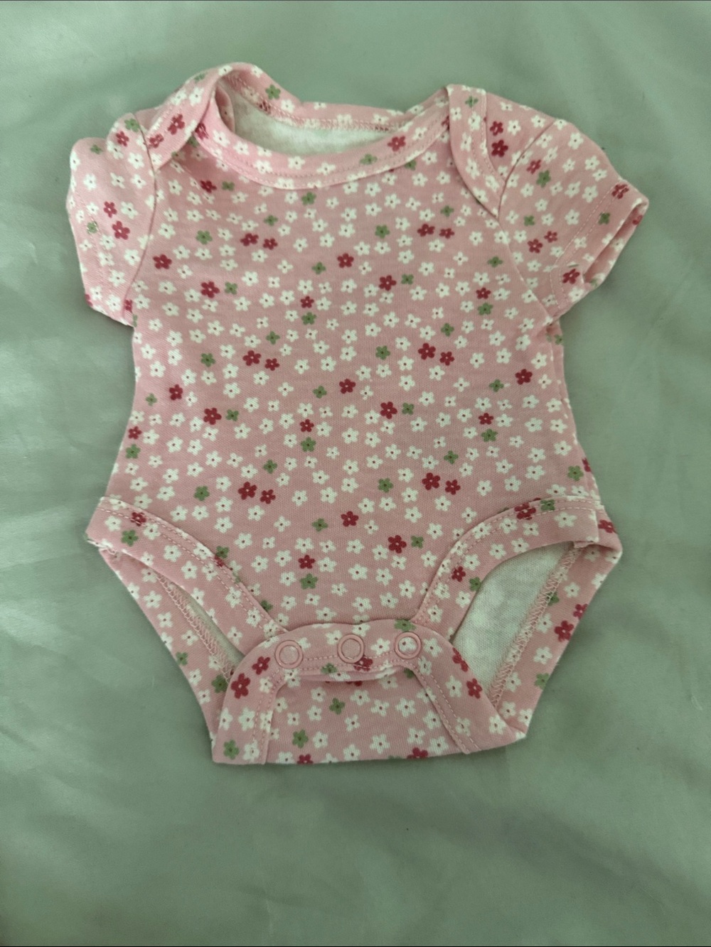 Baby Essentials Pink Floral 'Grandma Is My Bestie' One-Piece Set - Picture 4 of 4